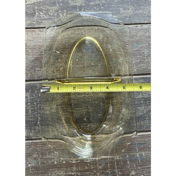 Fostoria Mayfair Relish Dish 2 Part 9” Long Yellow Topaz Vintage Candy Trinket - Picture 6 of 15